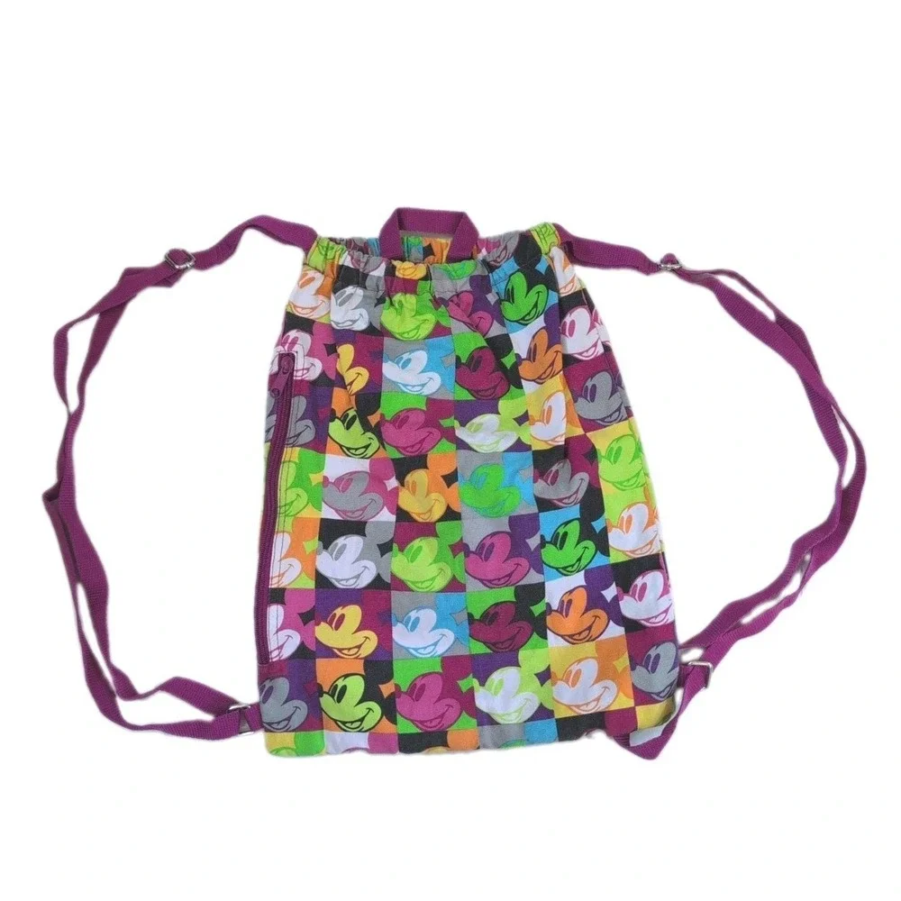 Walt Disney World‎ Mickey Mouse All Over Drawstring Backpack Bag Disney Parks